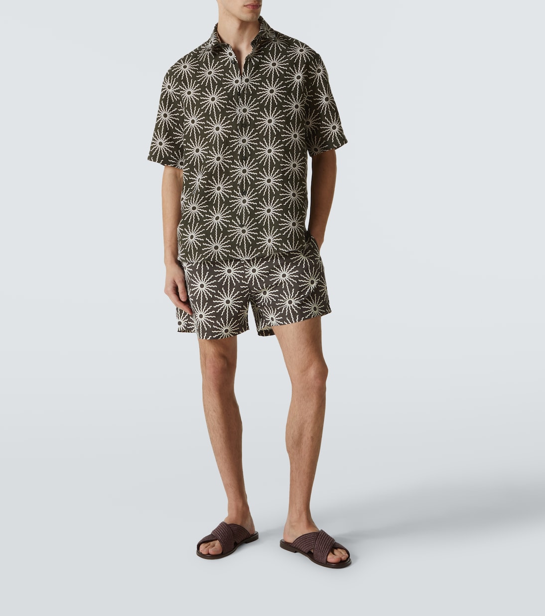 Camicia bowling Castro in lino con stampa | Frescobol Carioca