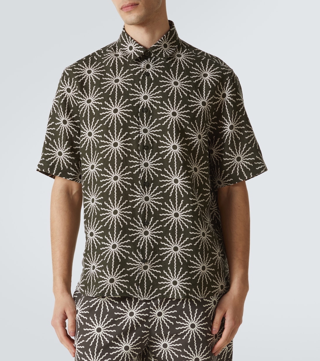 Camicia bowling Castro in lino con stampa | Frescobol Carioca