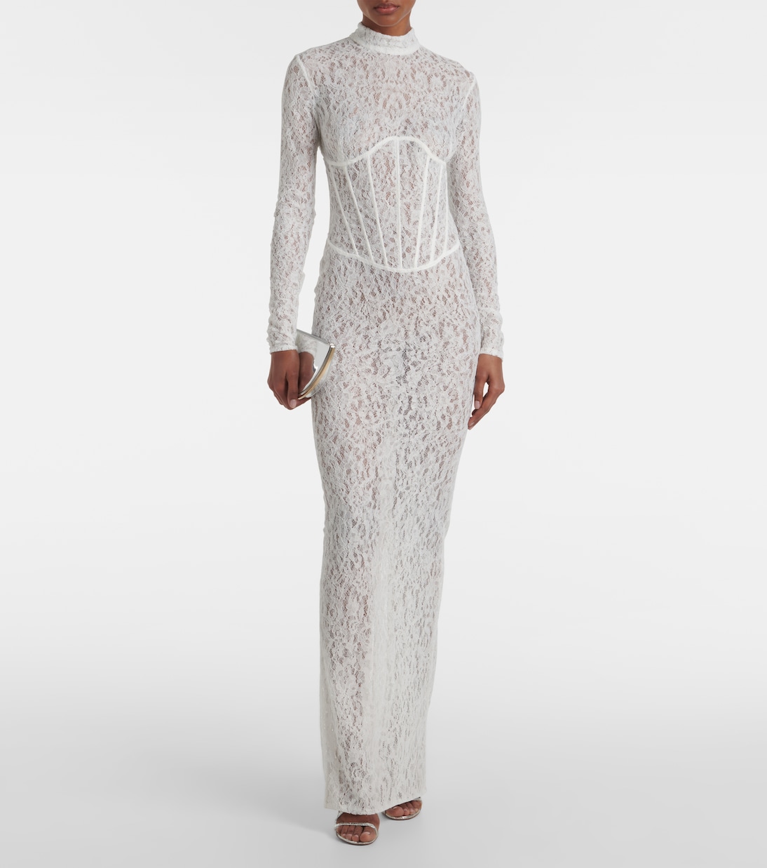 Abito lungo bustier Isadora in pizzo | The New Arrivals Ilkyaz Ozel