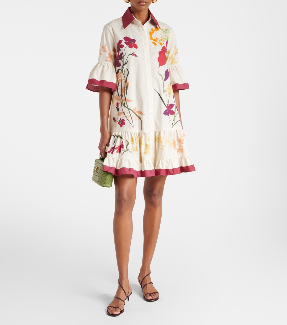 Robe chemise Choux en coton à fleurs | La DoubleJ