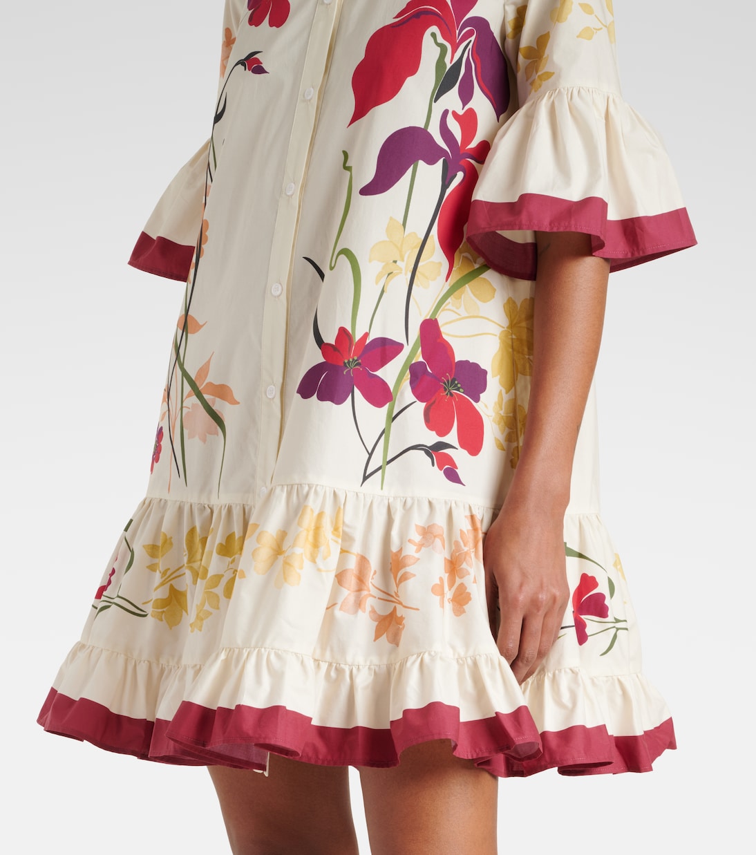 Robe chemise Choux en coton à fleurs | La DoubleJ