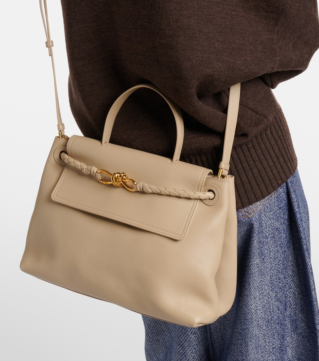 Sac Ciao Ciao Knot Medium en cuir | Bottega Veneta