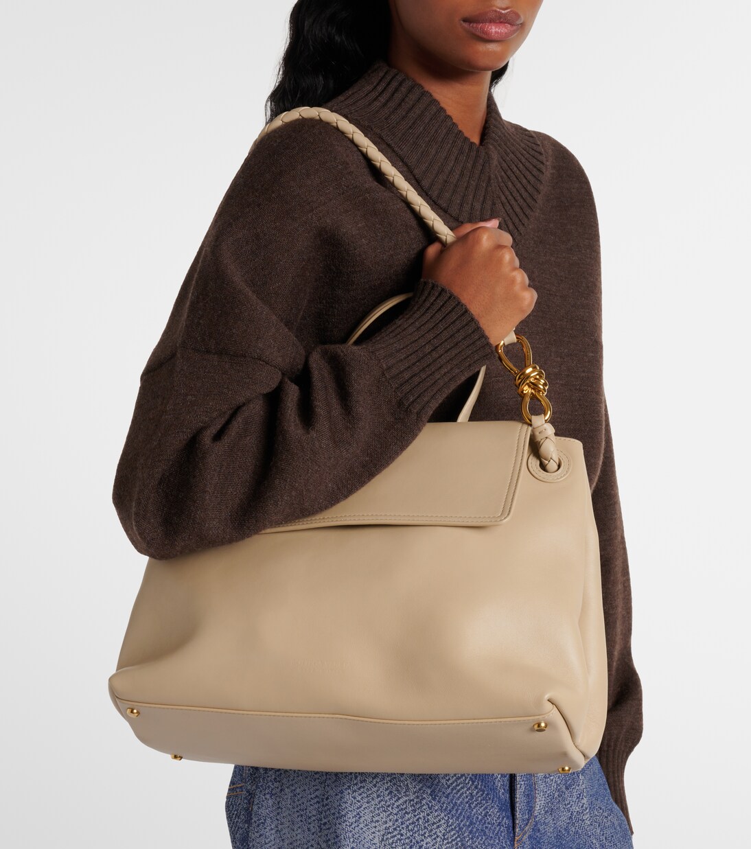 Sac Ciao Ciao Knot Medium en cuir | Bottega Veneta