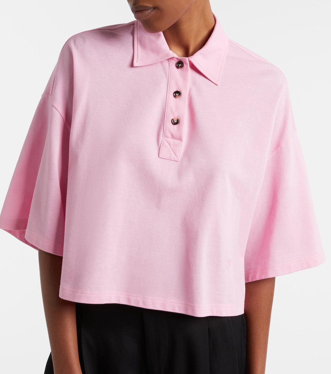 Cropped-Polohemd aus Baumwolle | Bottega Veneta