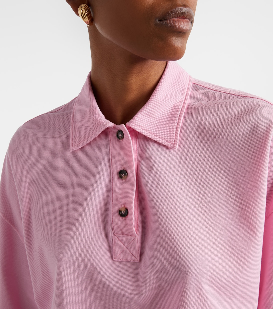 Cropped-Polohemd aus Baumwolle | Bottega Veneta