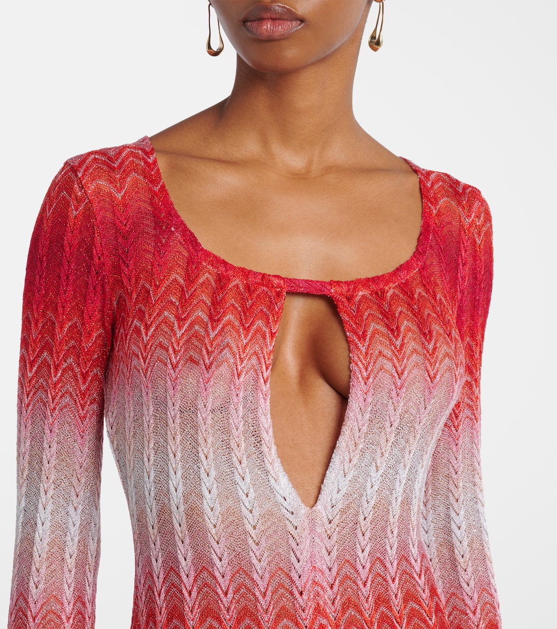 Maxikleid aus Häkelstrick | Missoni