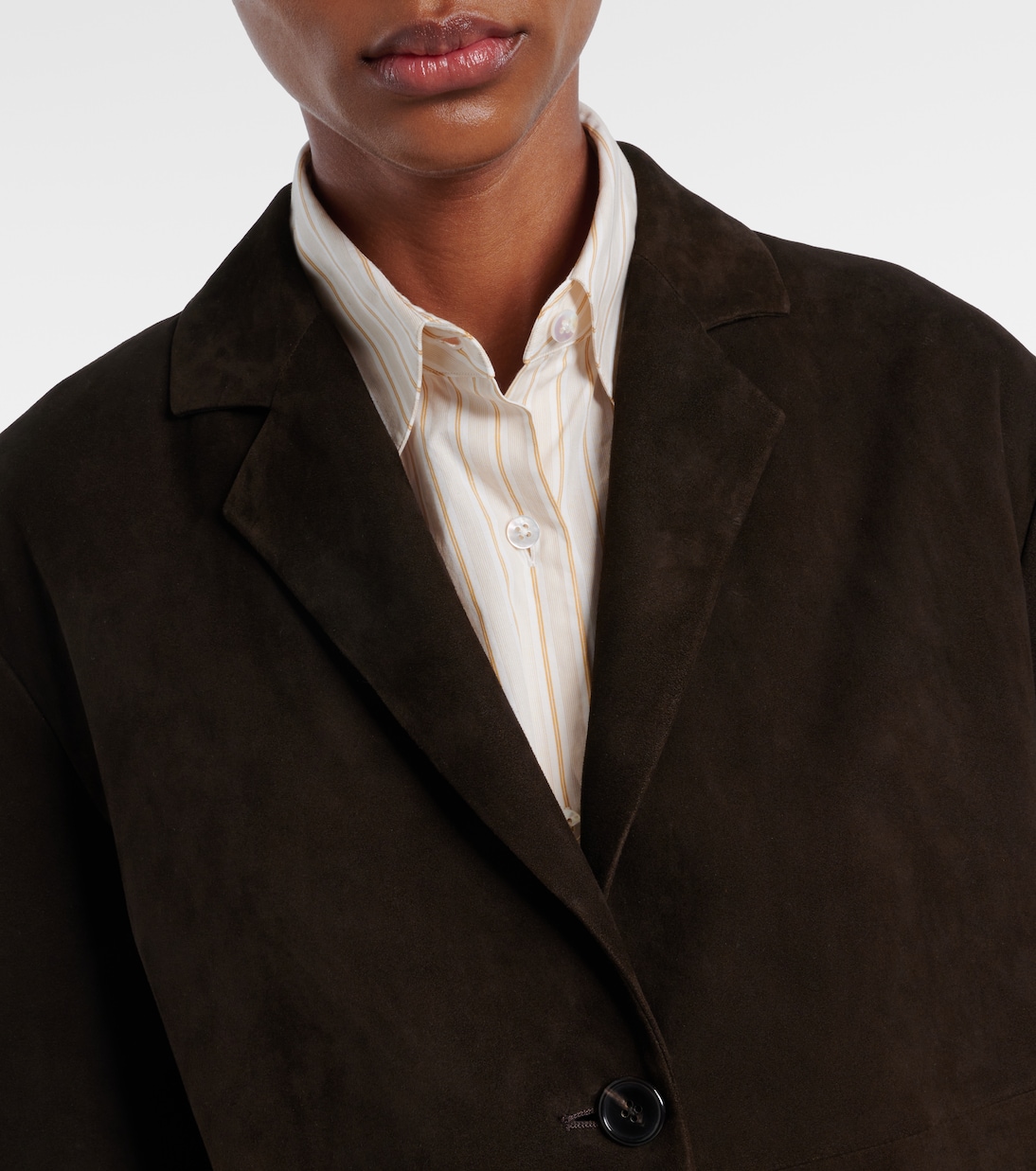 Mantel Babilonia aus Veloursleder | The Row