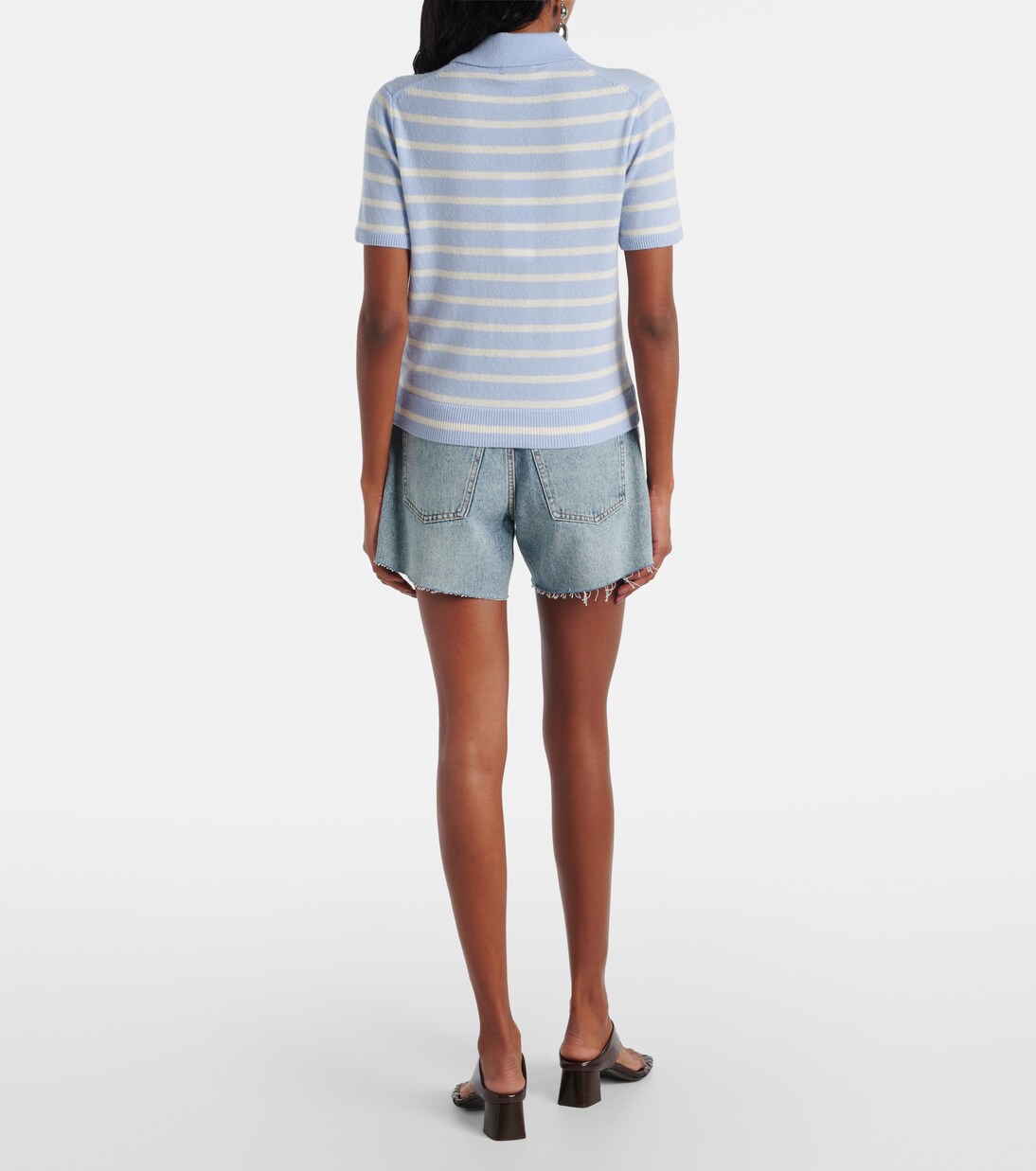 Shana striped cashmere polo sweater | Veronica Beard