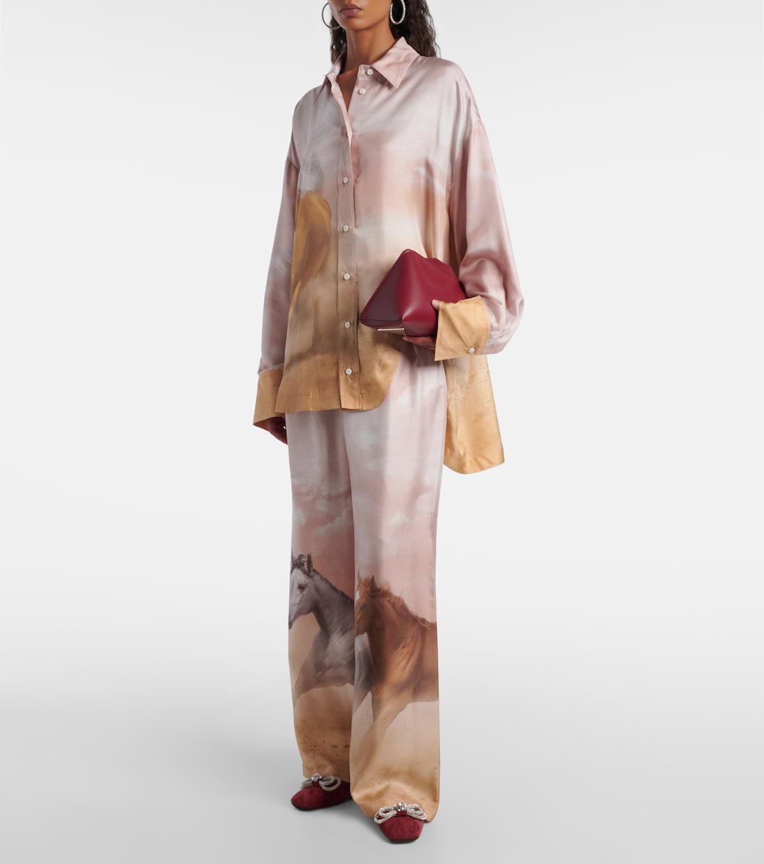 Ballerines Double Bow en daim à ornements | Mach & Mach