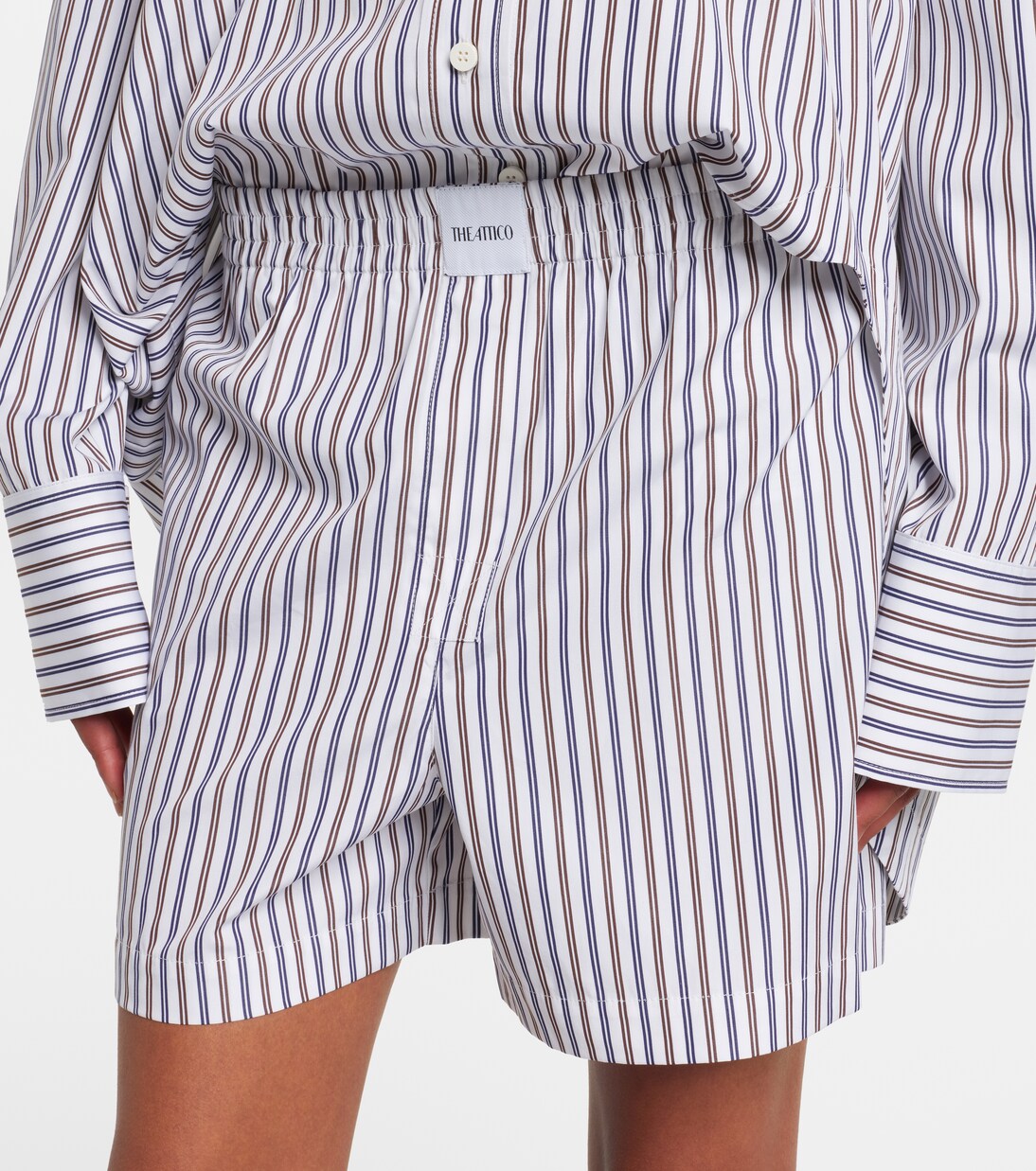 Striped cotton shorts | The Attico
