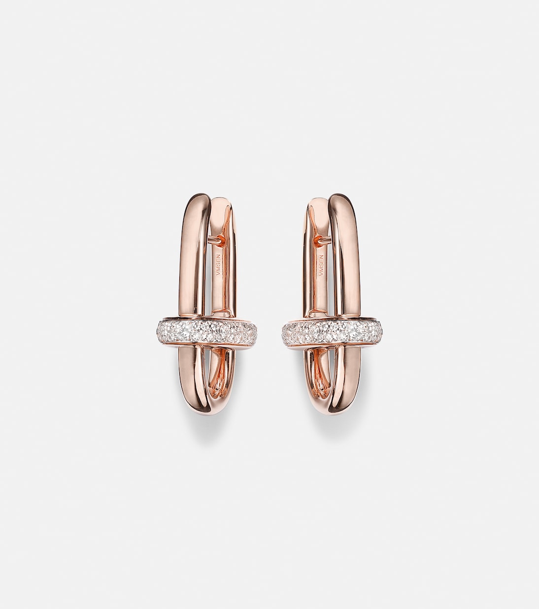 Boucles d’oreilles Iconica en or rose 18 ct et diamants | Pomellato
