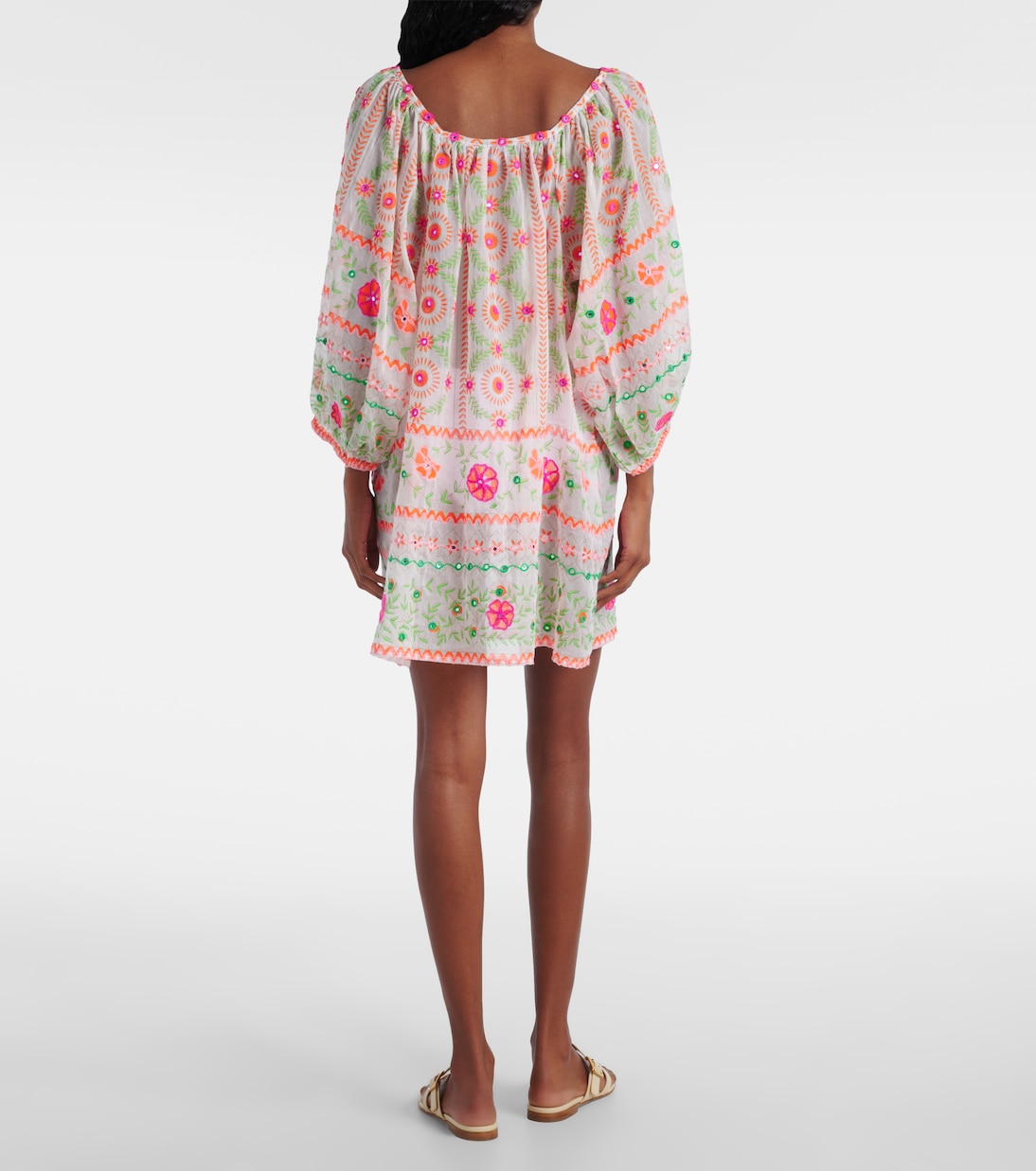 Vestido de playa de algodón estampado | Juliet Dunn