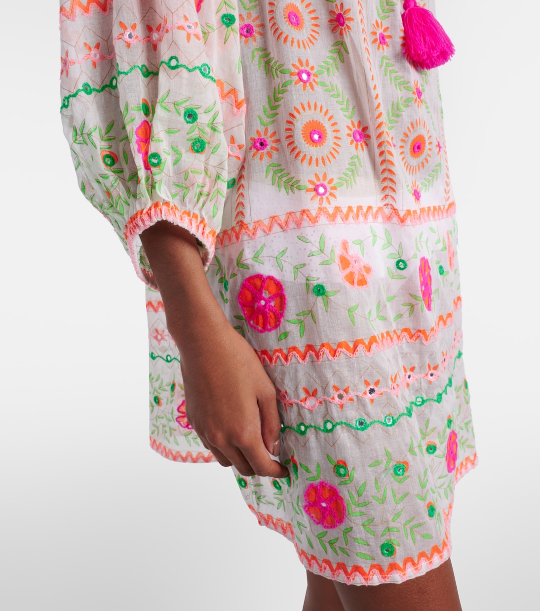 Vestido de playa de algodón estampado | Juliet Dunn