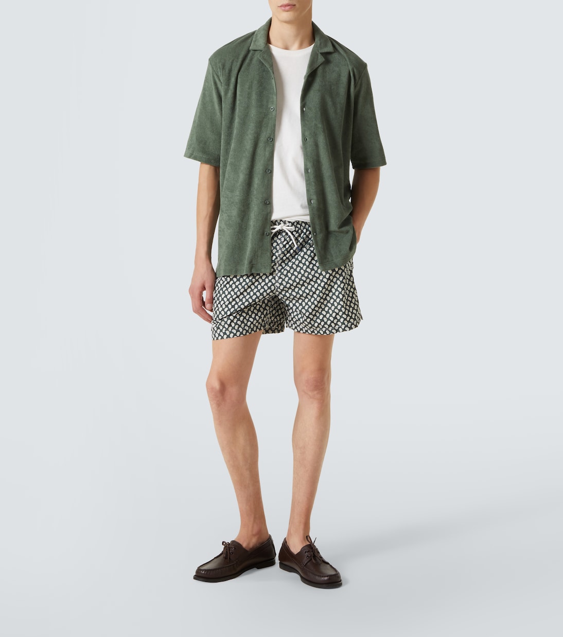 Camicia bowling in spugna di cotone | Sunspel