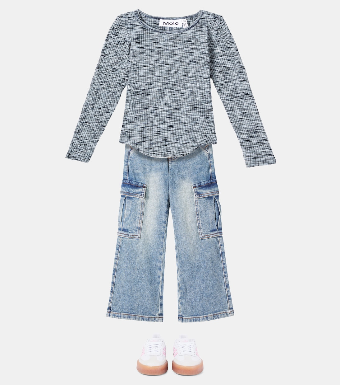 Rochelle space-dyed cotton-blend top | Molo