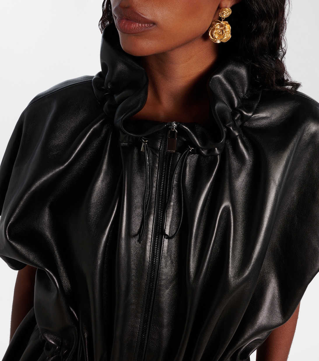 Peplum leather jacket | Magda Butrym