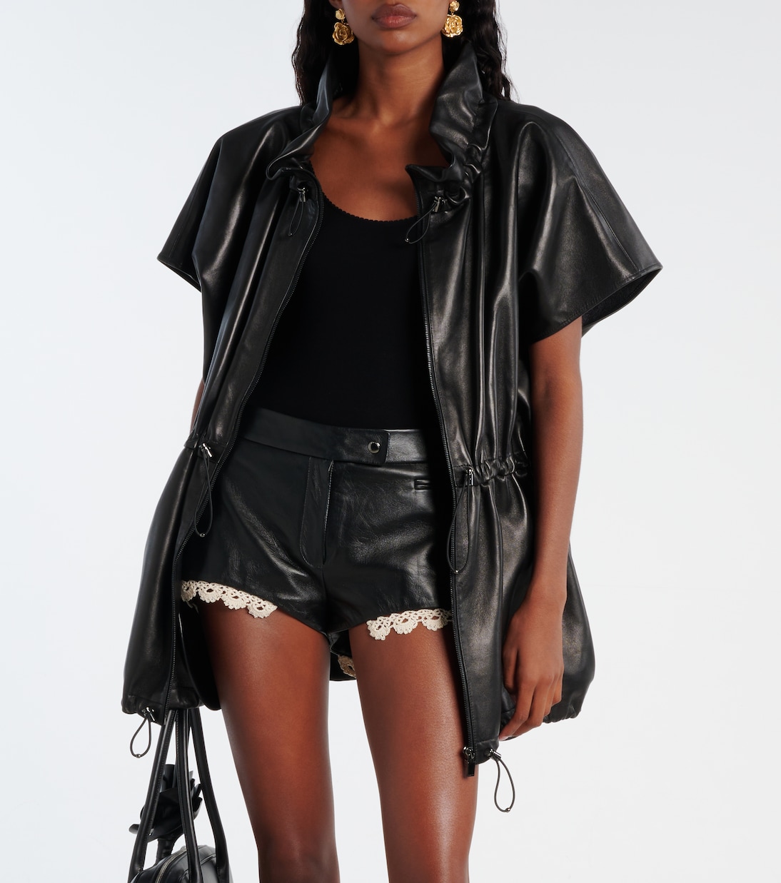 Peplum leather jacket | Magda Butrym