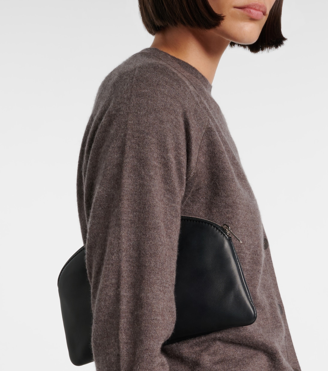 Round leather coin purse  | The Row