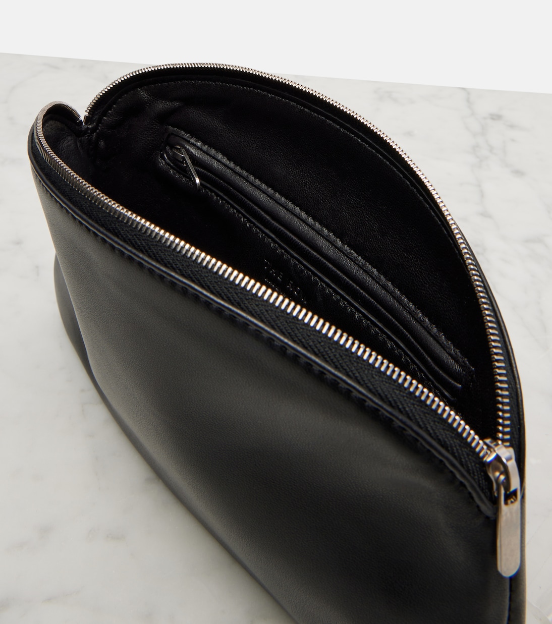 Round leather coin purse  | The Row