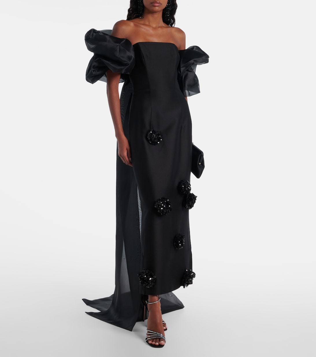 Ensemble robe longue et cape Zayna | Leo Lin