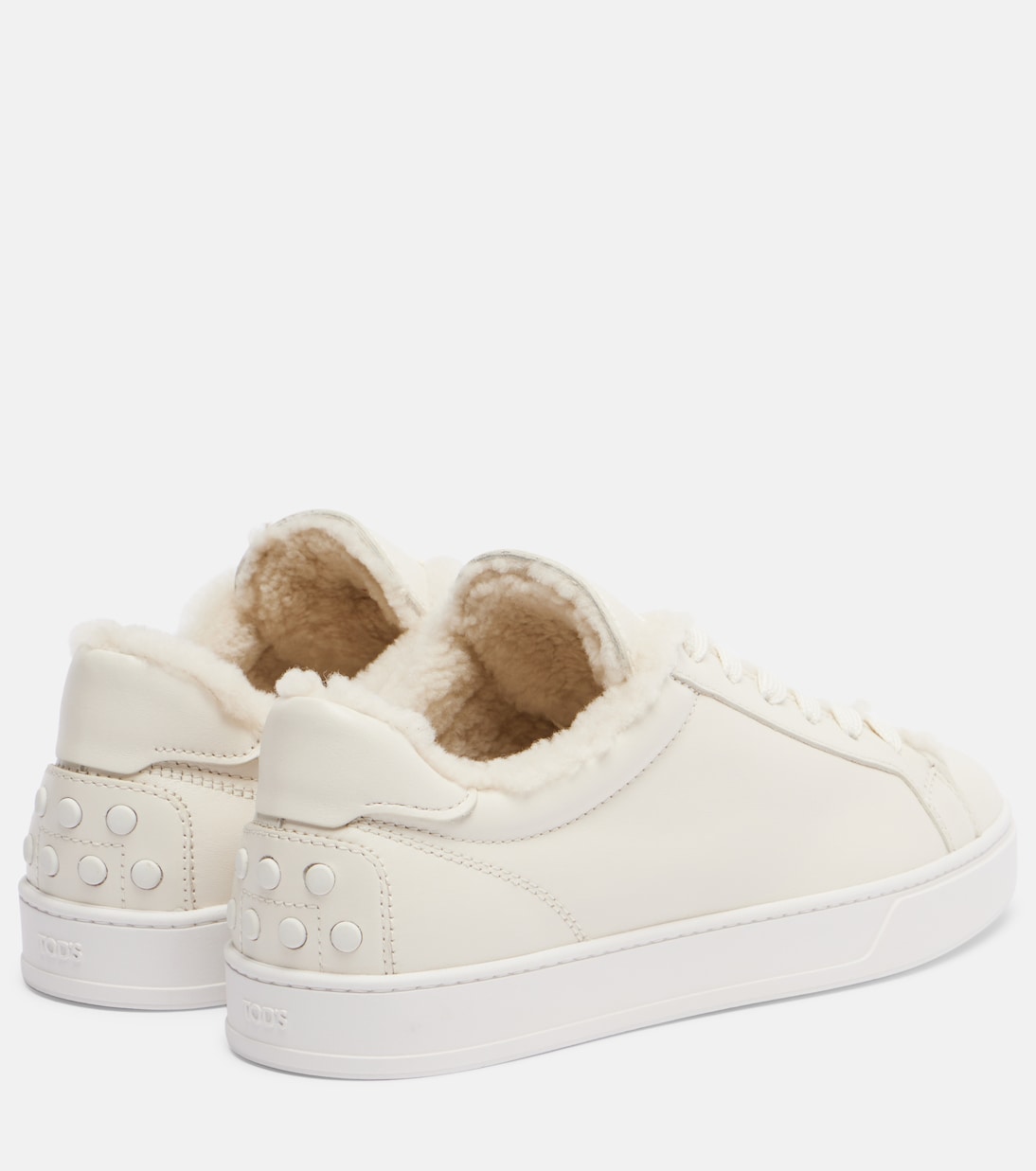 Cassetta shearling-lined leather sneakers | Tod's