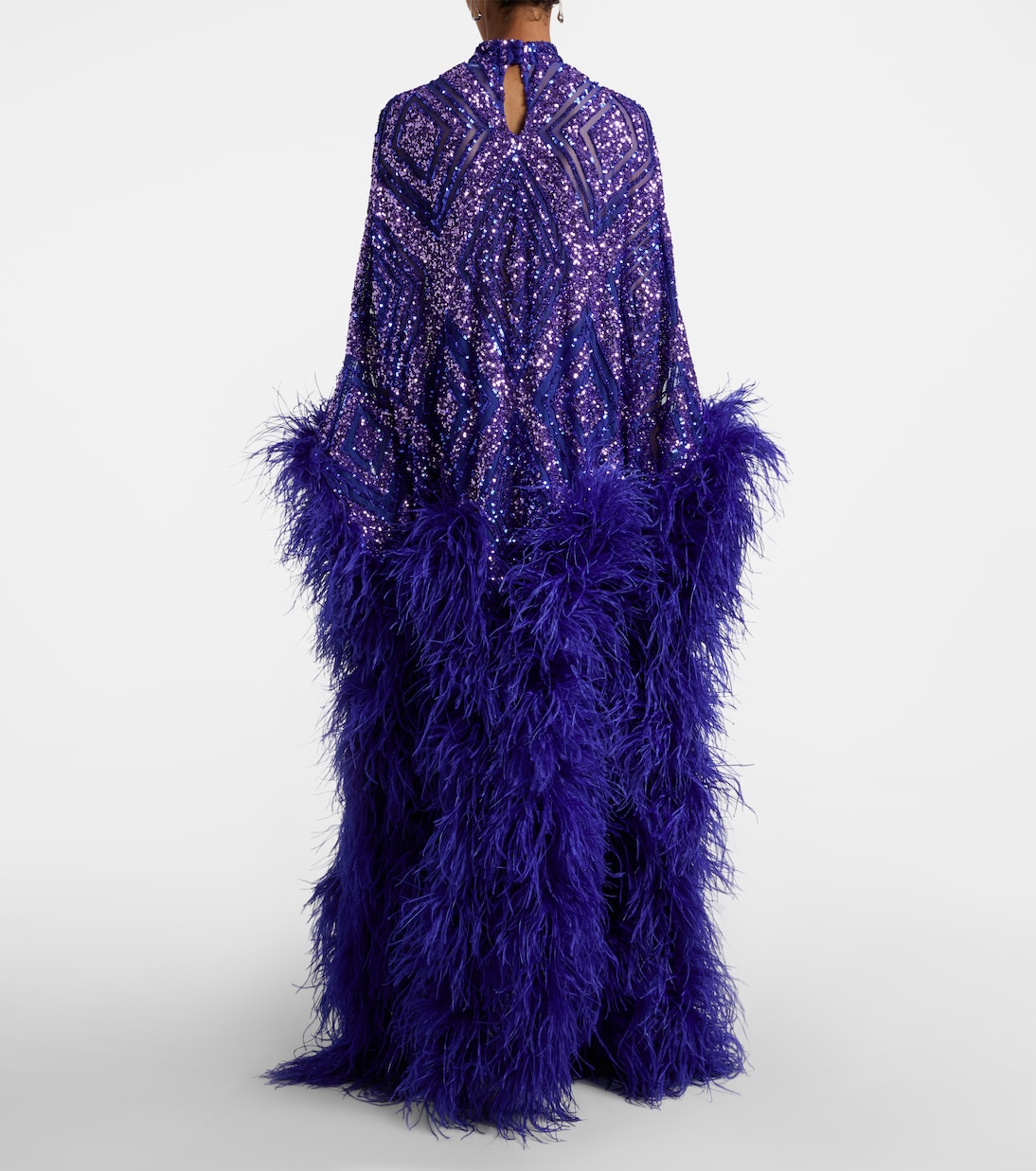 Casta Diva Follies sequined tulle kaftan | Taller Marmo