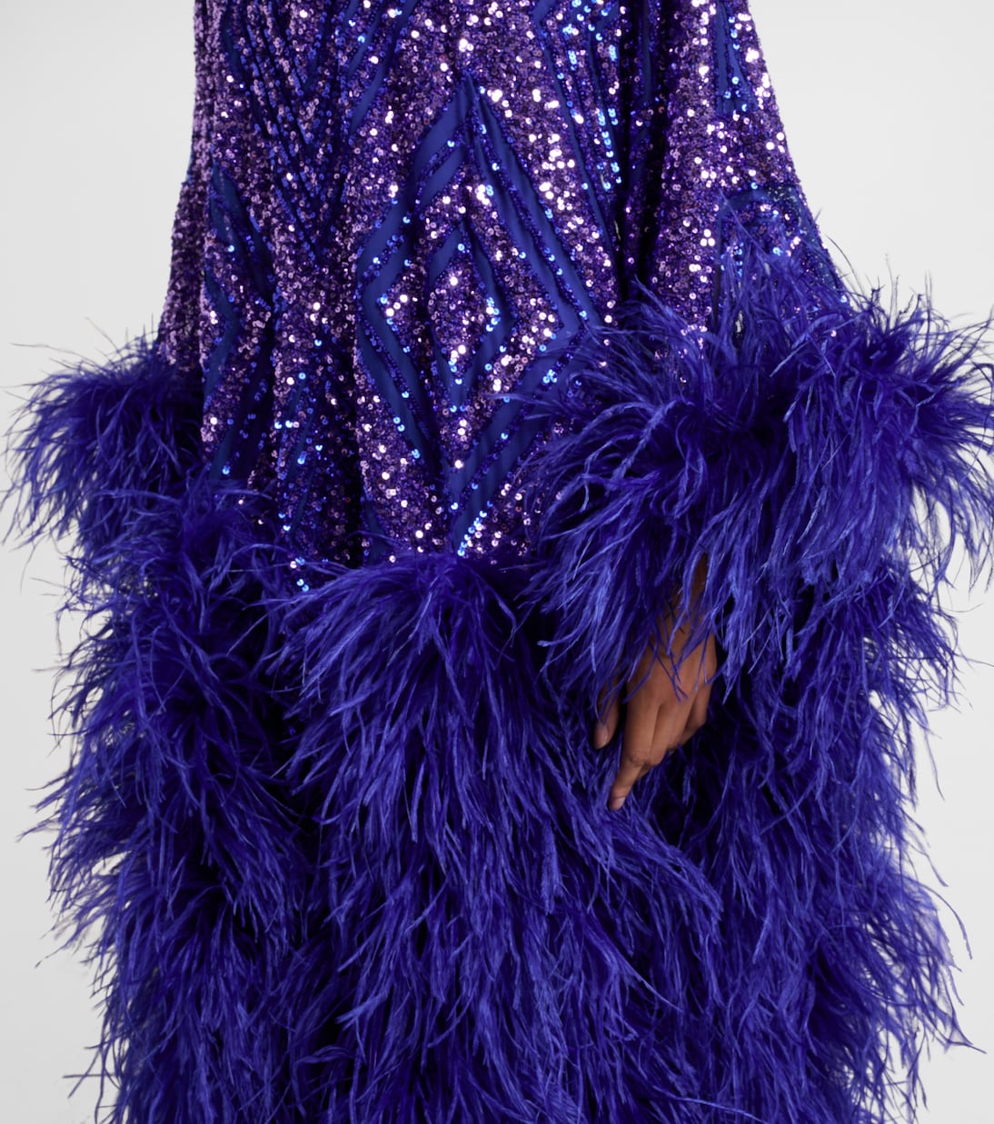 Casta Diva Follies sequined tulle kaftan | Taller Marmo