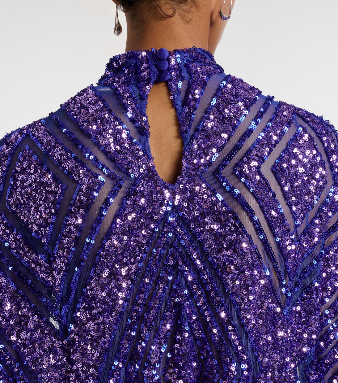 Casta Diva Follies sequined tulle kaftan | Taller Marmo