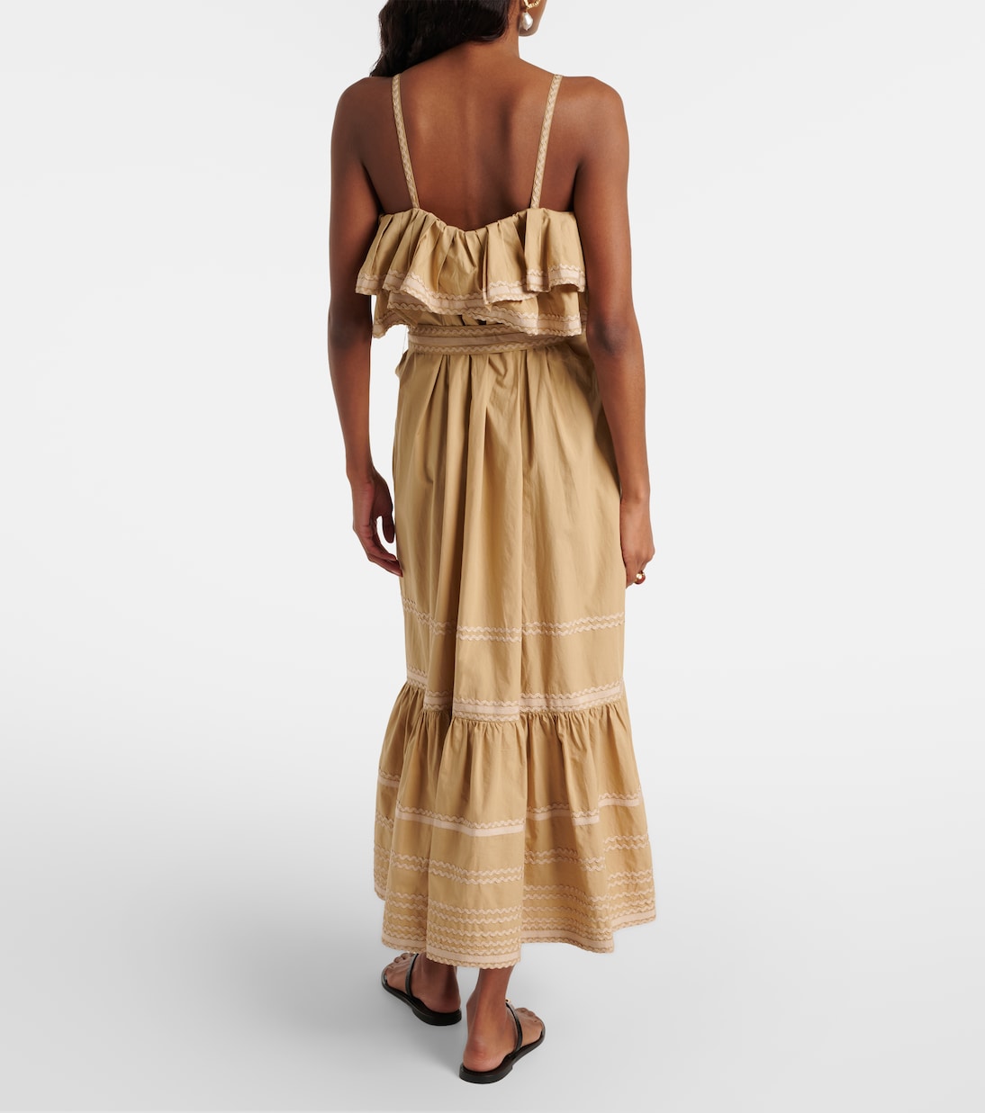 Lucian ruffled cotton midi dress | Ulla Johnson