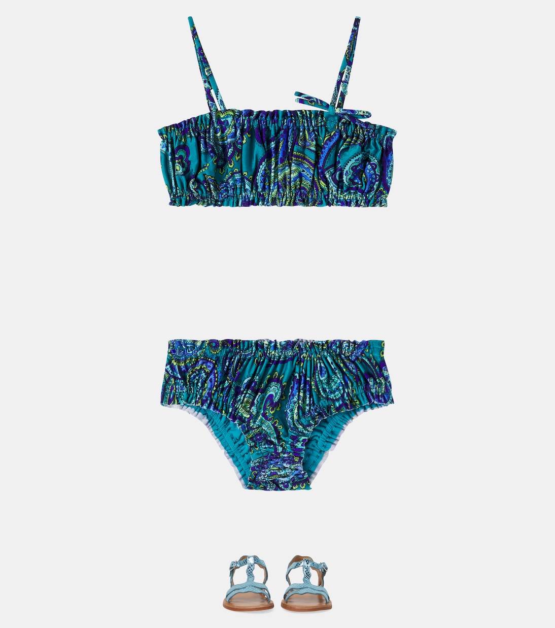 Paisley ruched bikini | Zimmermann Kids