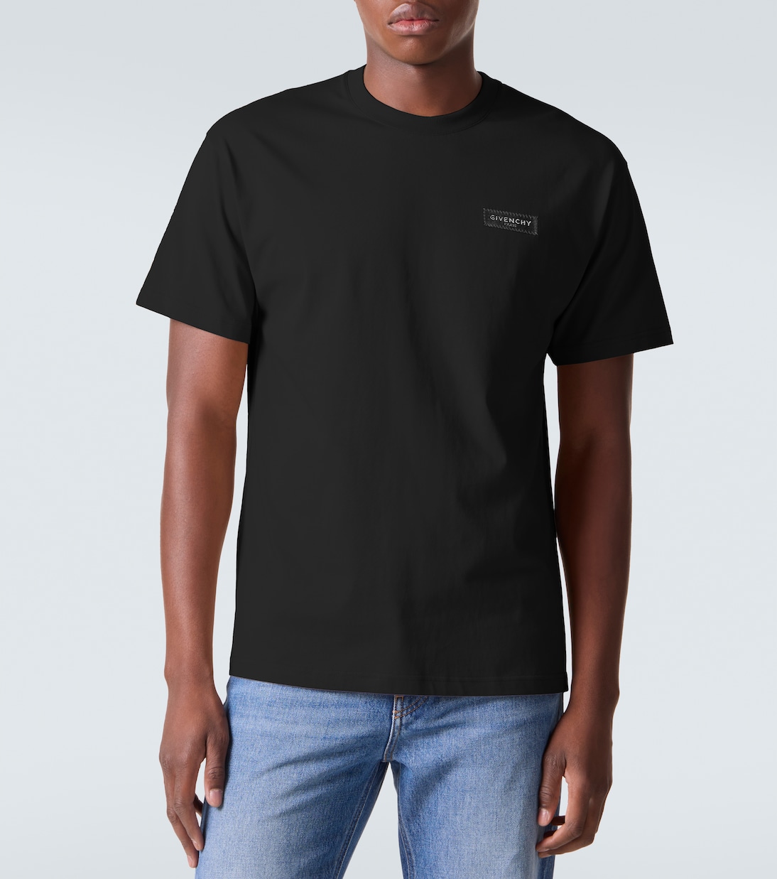 T-shirt rayé en coton à logo | Givenchy