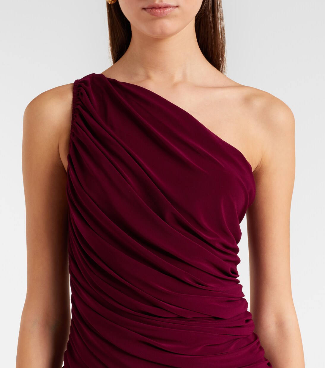 Diana gathered asymmetric minidress  | Norma Kamali