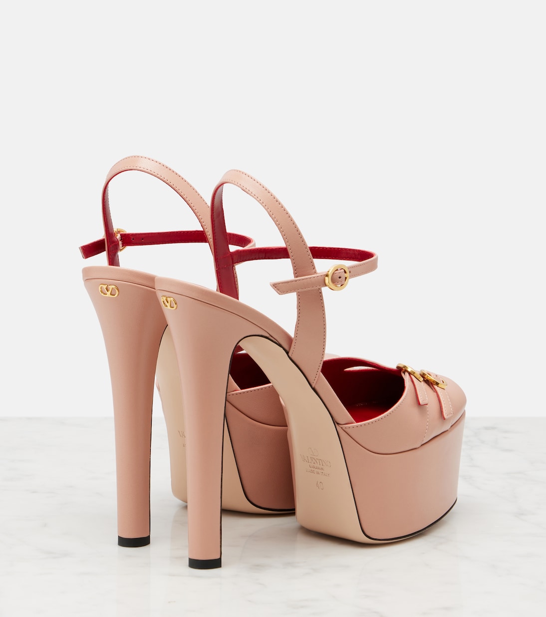 Crasher 145 leather platform pumps | Valentino Garavani
