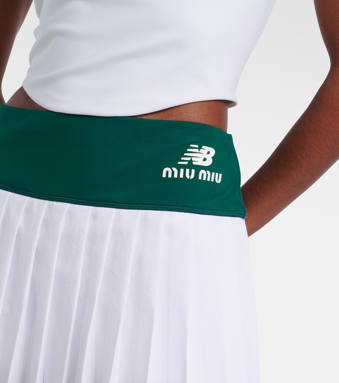 x New Balance pleated jersey miniskirt | Miu Miu