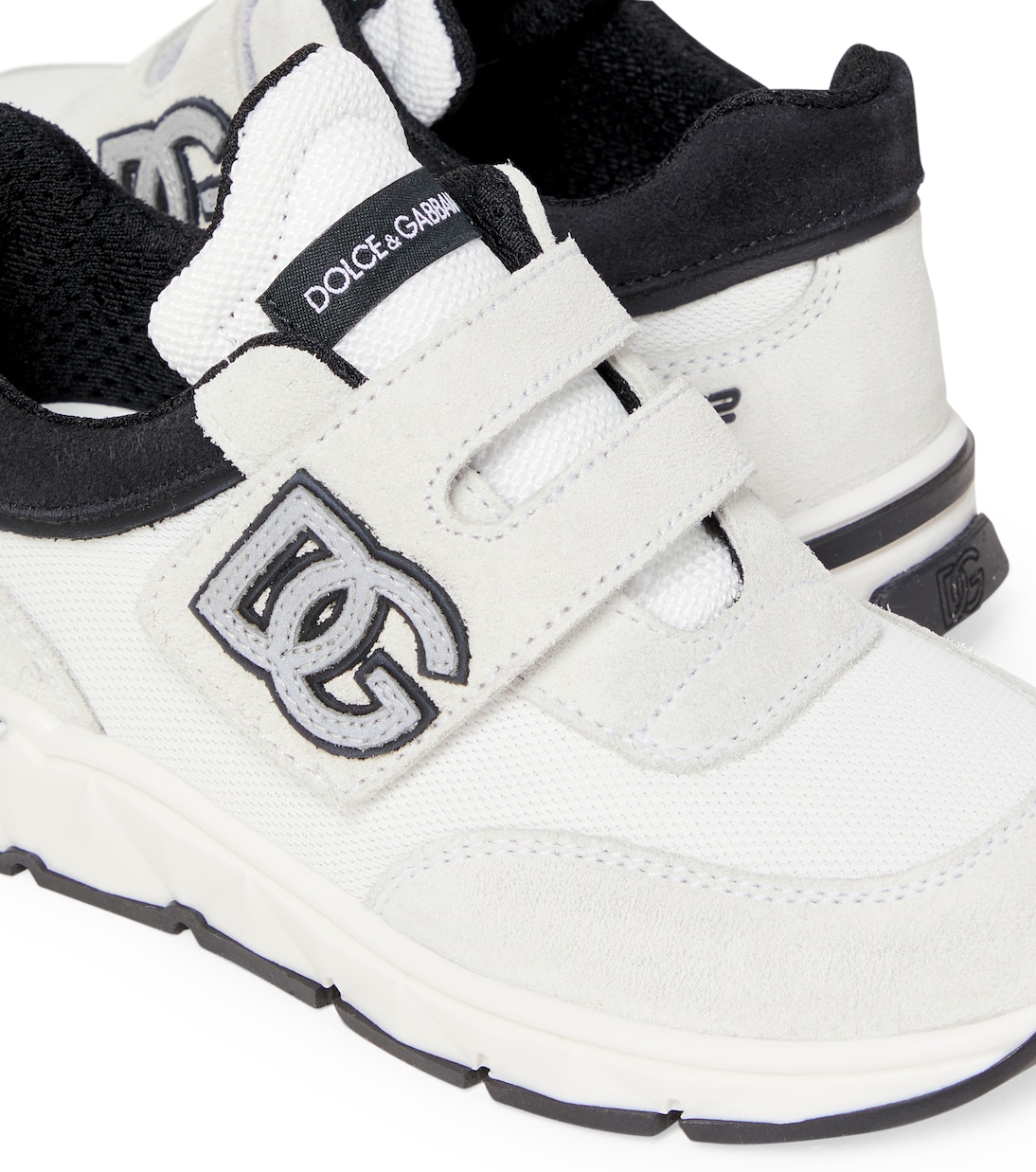 DG suede-trimmed sneakers | Dolce&Gabbana Kids