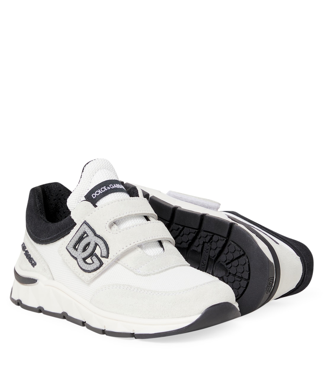 DG suede-trimmed sneakers | Dolce&Gabbana Kids