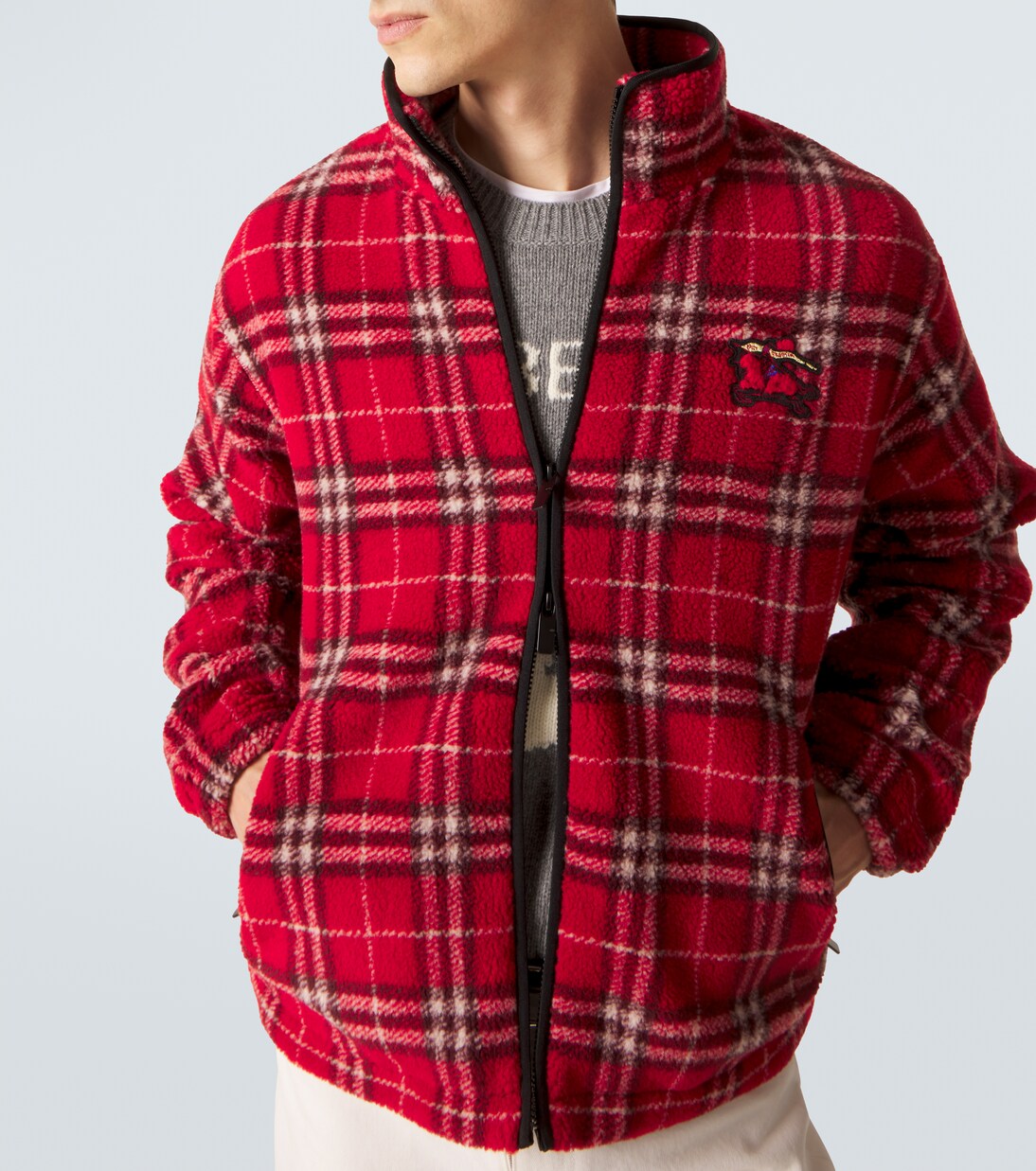 Burberry Check wool-blend jacket | Burberry