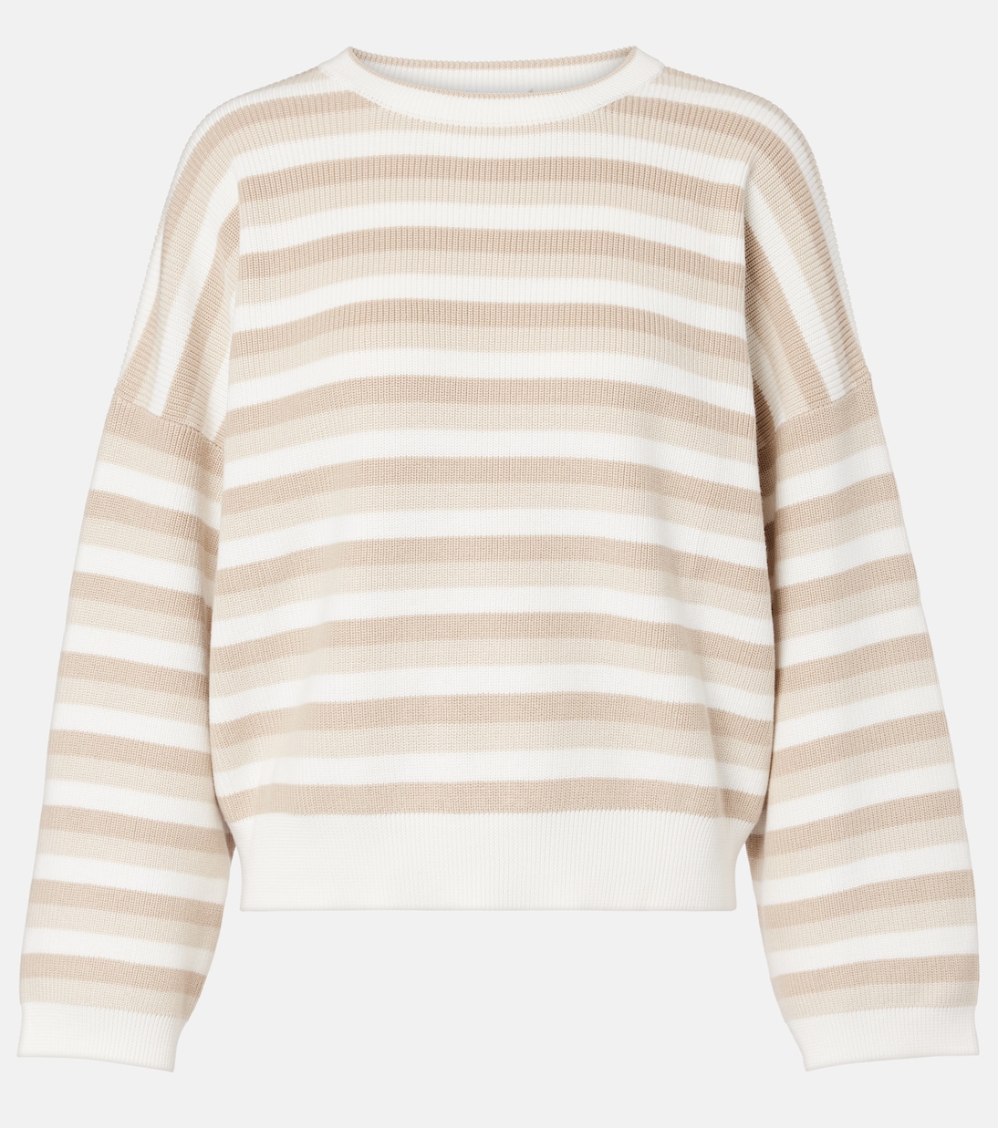 Striped cotton sweater | Brunello Cucinelli