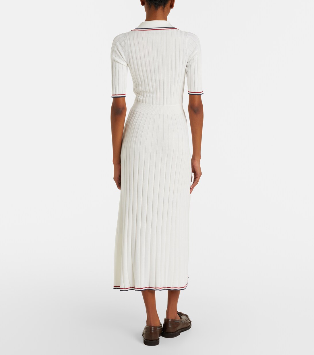 Ribbed-knit cotton midi dress | Brunello Cucinelli