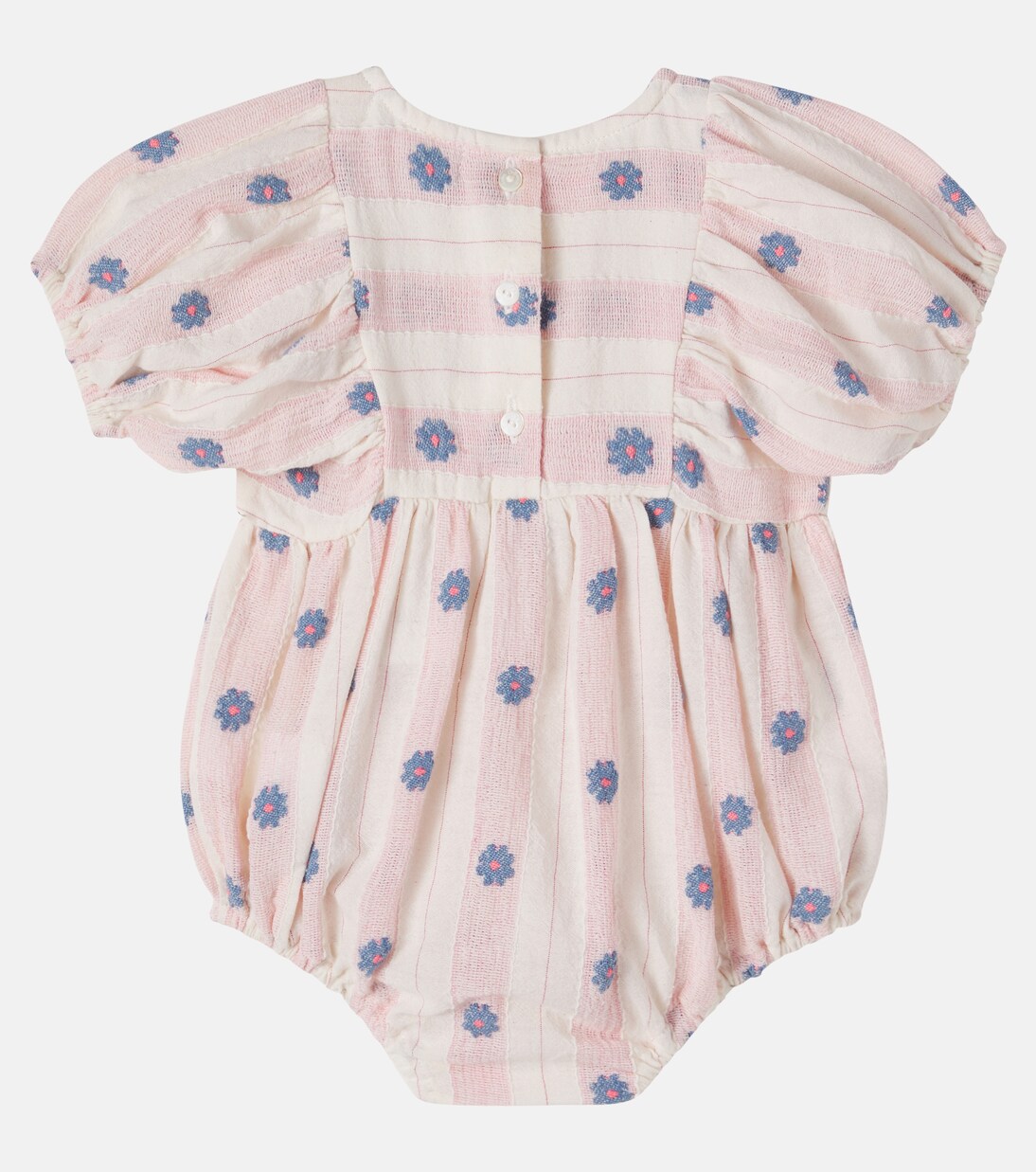 Baby Elwen striped cotton-blend playsuit | Bebe Organic