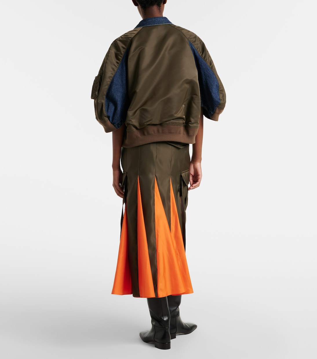 Pleated midi skirt | Sacai