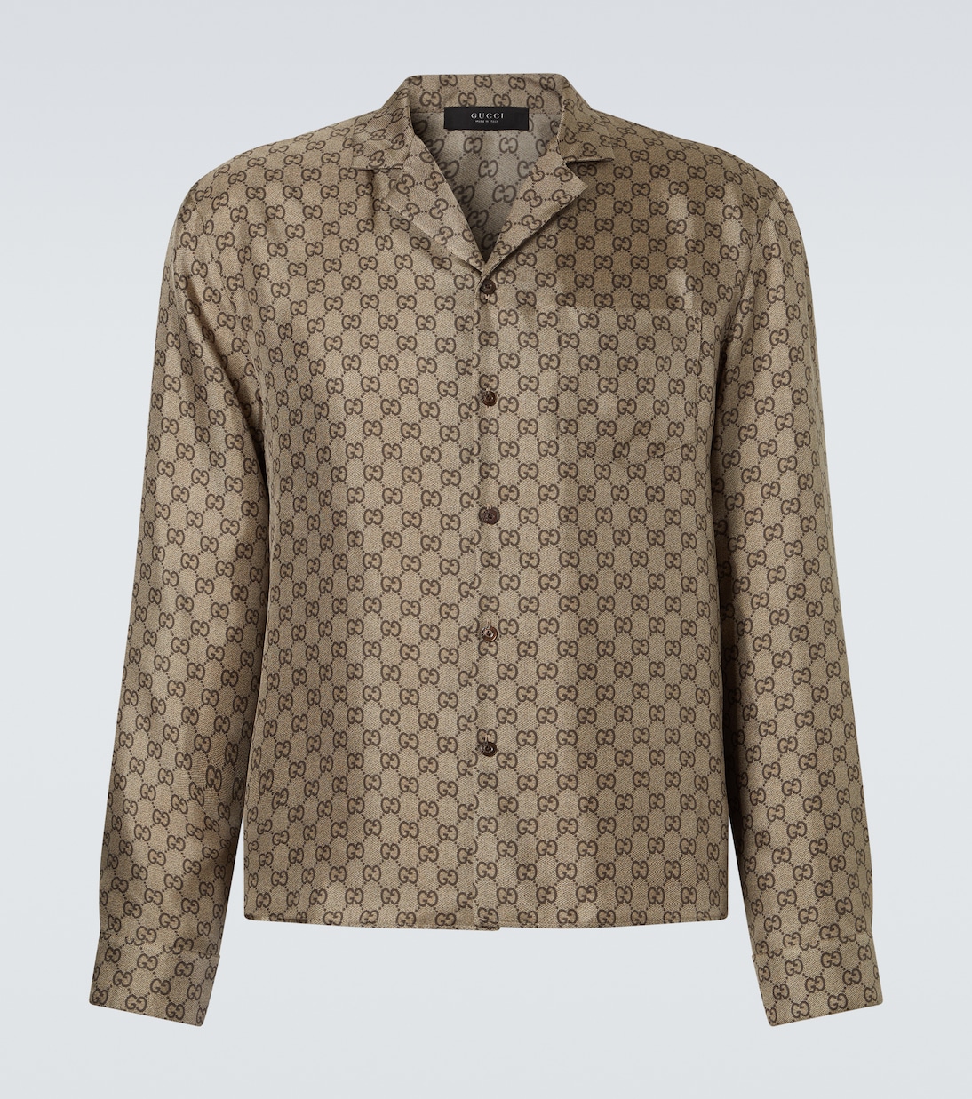 Hemd GG aus Seiden-Twill | Gucci