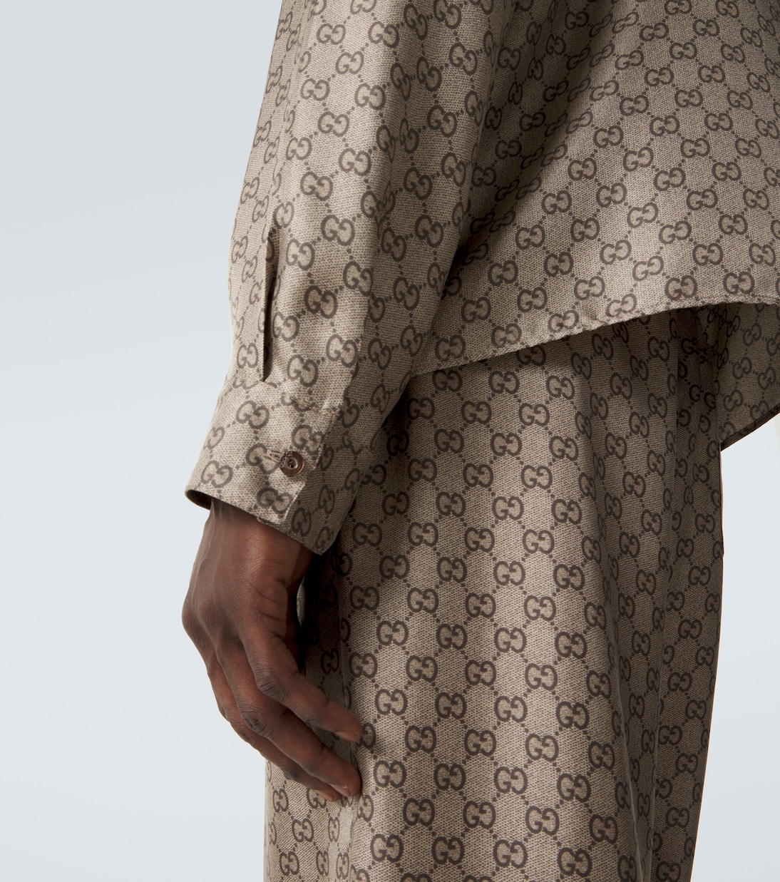 Hemd GG aus Seiden-Twill | Gucci