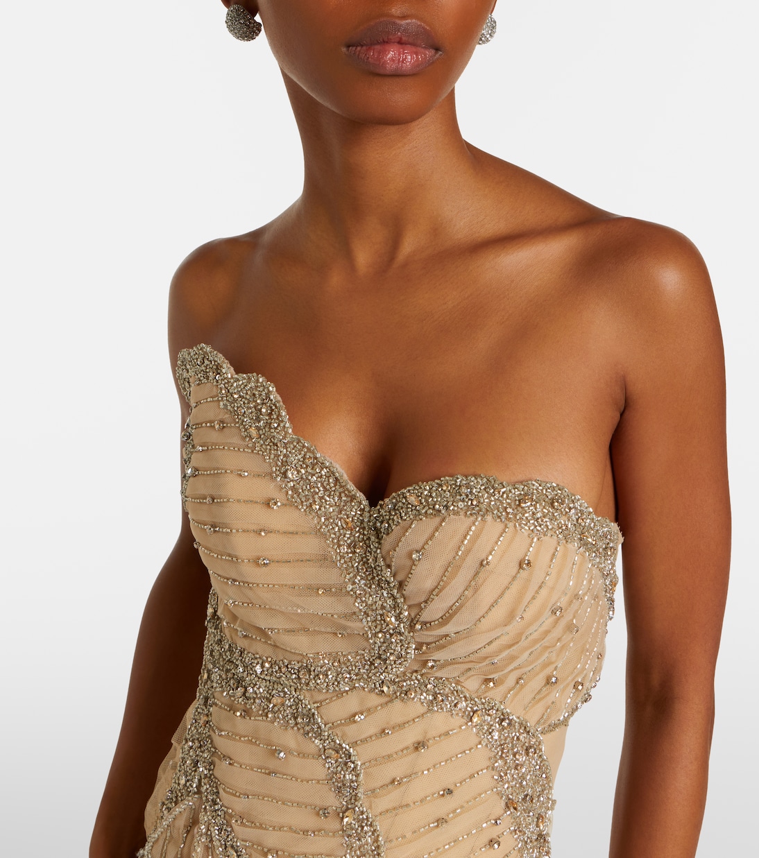 Sylvie embellished georgette cocktail dress | Costarellos