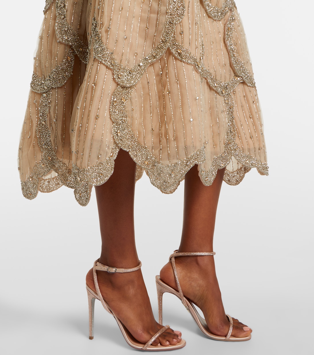 Sylvie embellished georgette cocktail dress | Costarellos