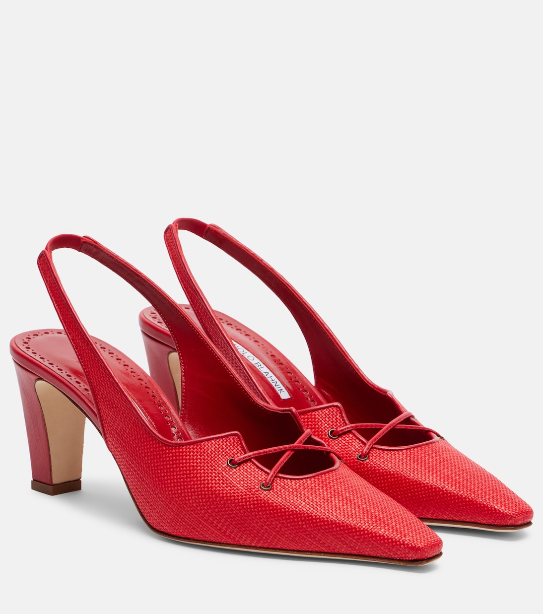 Slingback-Pumps Montbalo aus Raffiabast | Manolo Blahnik