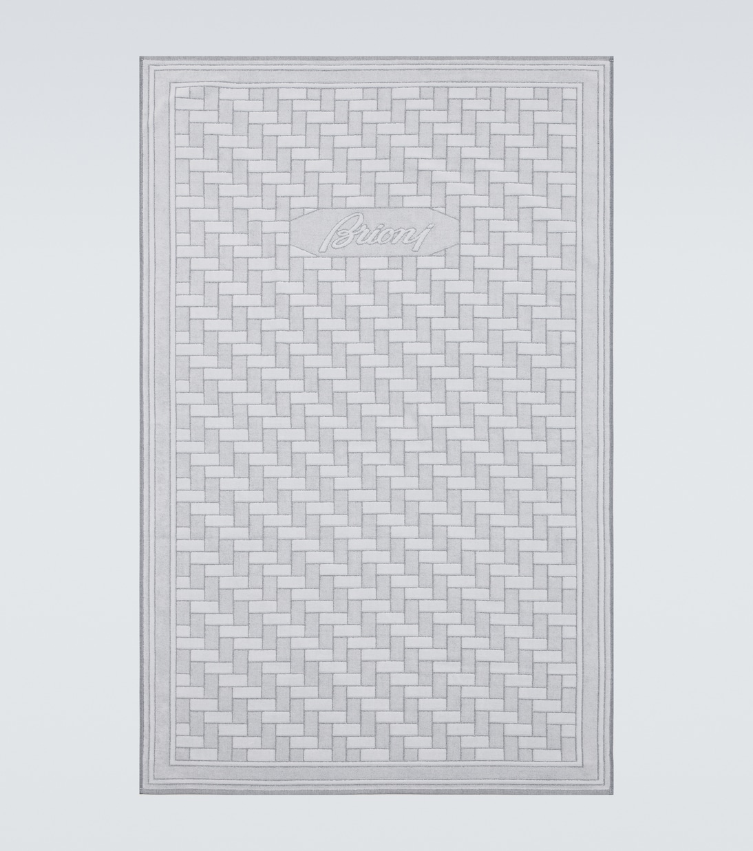 Logo cotton terry beach towel | Brioni