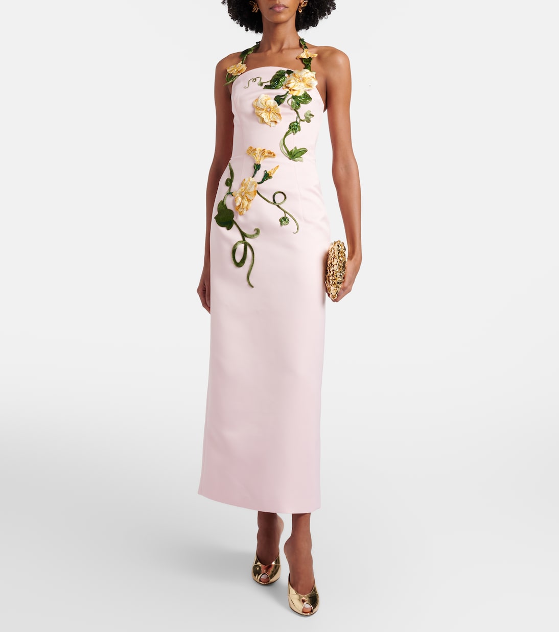 Ava floral-appliqué corset gown | Leo Lin