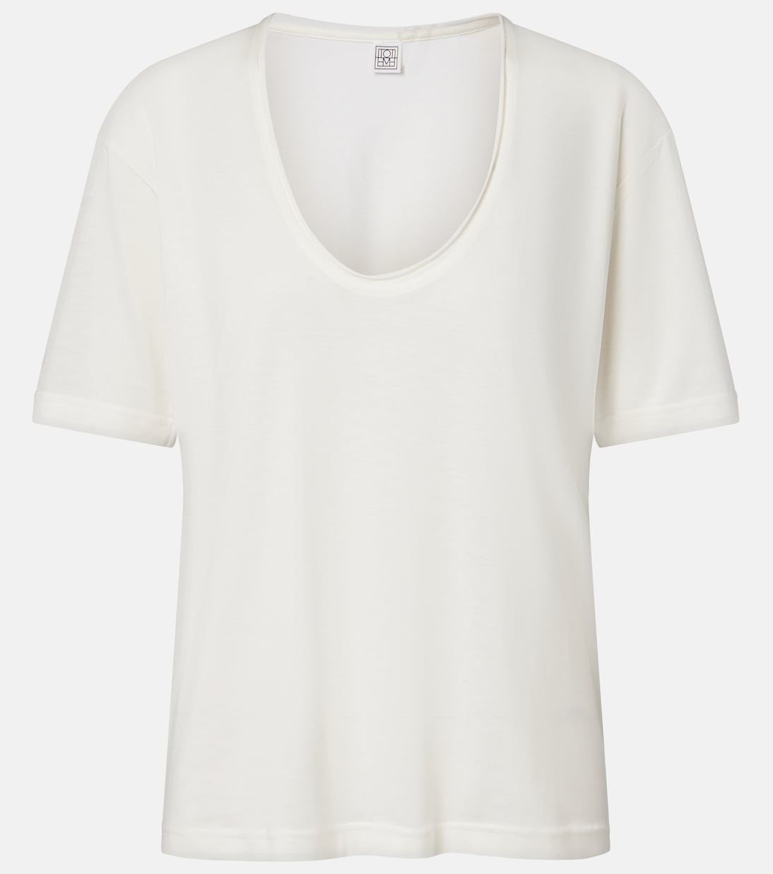 Cotton and silk T-shirt | Toteme
