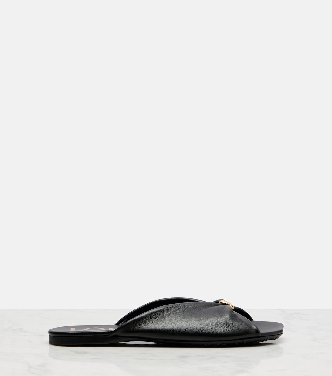 Paula's Ibiza Pantoletten Pebble aus Leder | Loewe